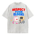 Respect Your Elders T Shirt With Cartoon First Aid Kit And Computer In Wheelchair Design For Fun And Humorous Statement Wear